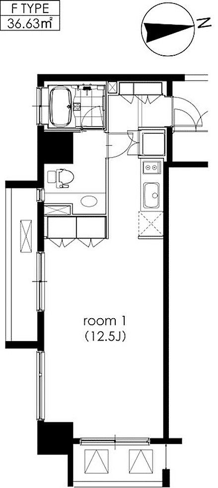 港区芝のマンションの間取り