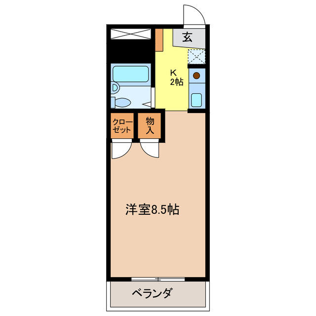 岐阜市西荘のマンションの間取り