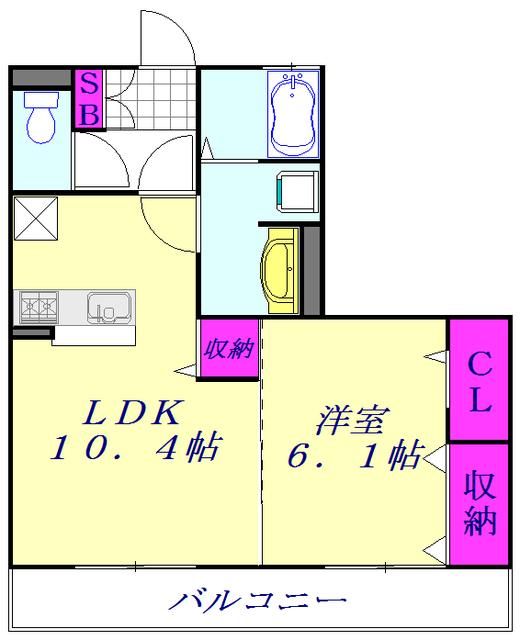 戸田市喜沢のアパートの間取り