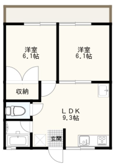 目黒区中根のマンションの間取り