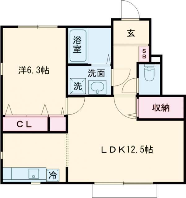 亀岡市篠町森のアパートの間取り