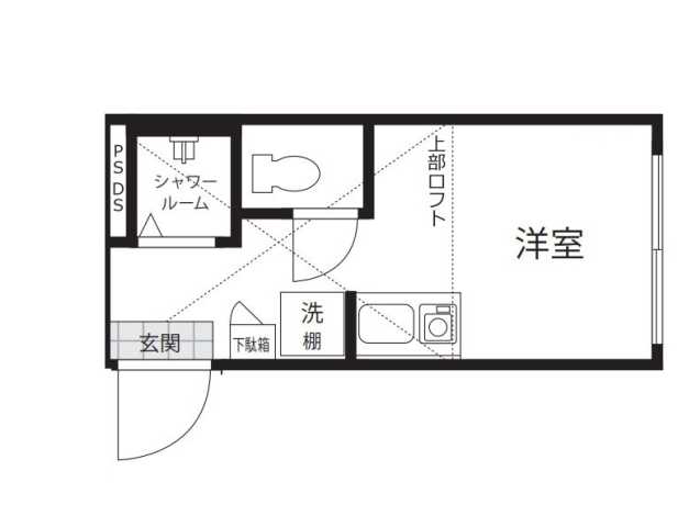 新宿区原町のアパートの間取り