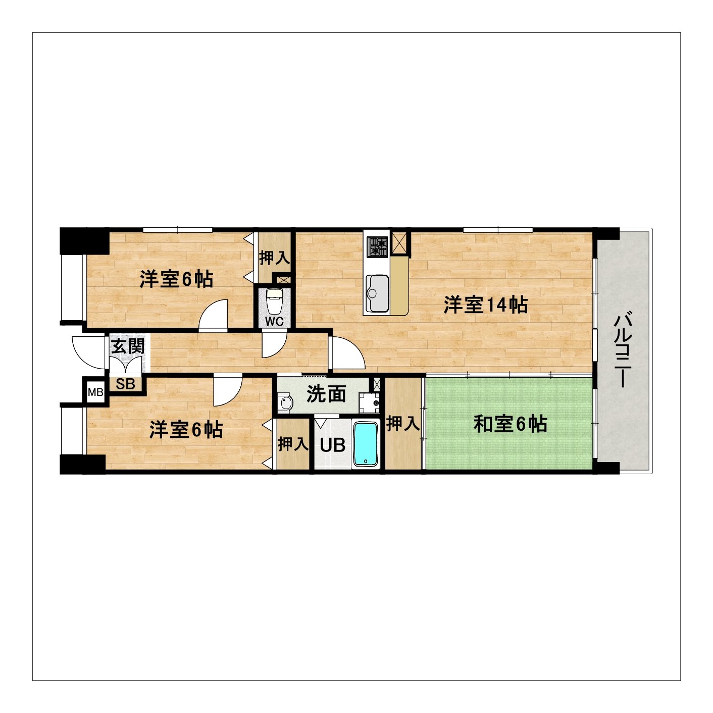 ナチュレ筑紫野IIの間取り