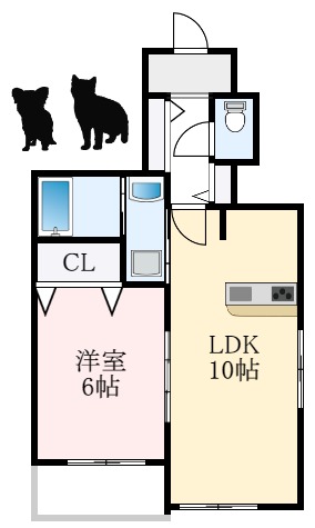 堺市中区八田北町のアパートの間取り