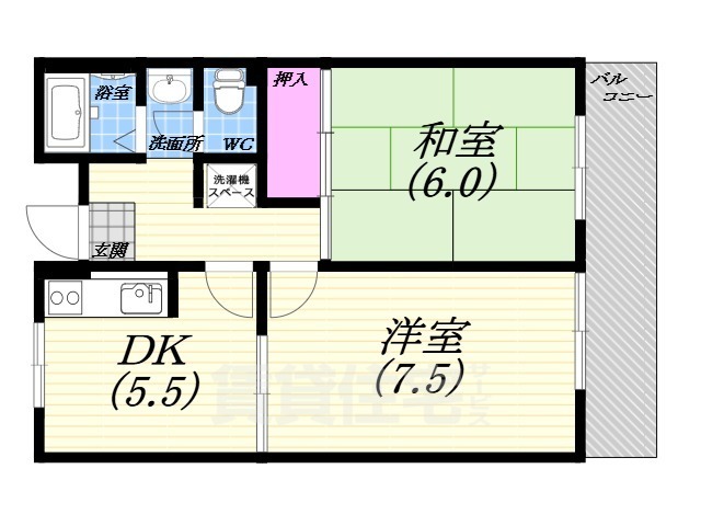 新香櫨マンションの間取り