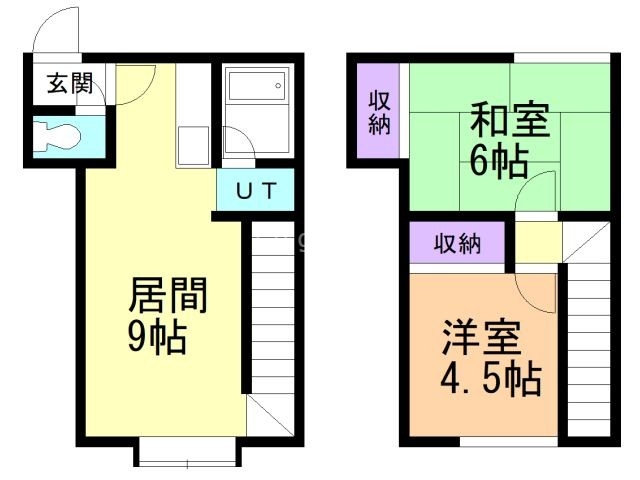 札幌市白石区菊水元町一条のアパートの間取り