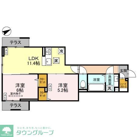 八潮市大瀬のアパートの間取り