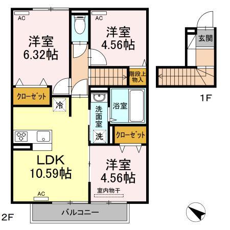 プランドール．ｉ　Ｖ　Ａ棟の間取り