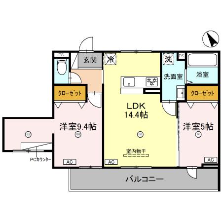 守山市勝部のアパートの間取り