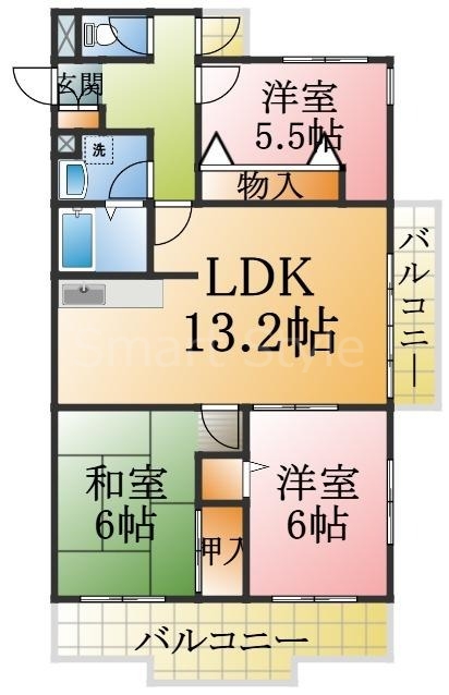 西脇ハイランドハイツ白鳳の間取り