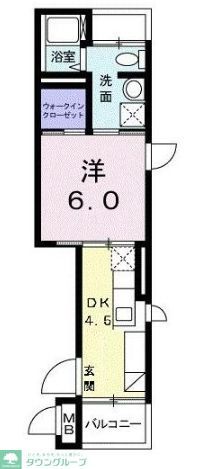 茅ヶ崎市本村のマンションの間取り