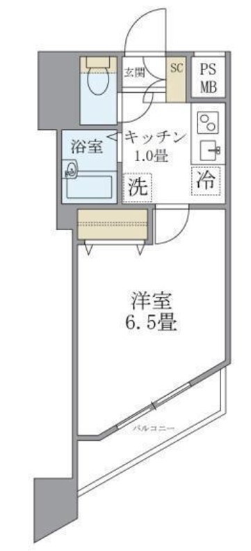 中央区八丁堀のマンションの間取り