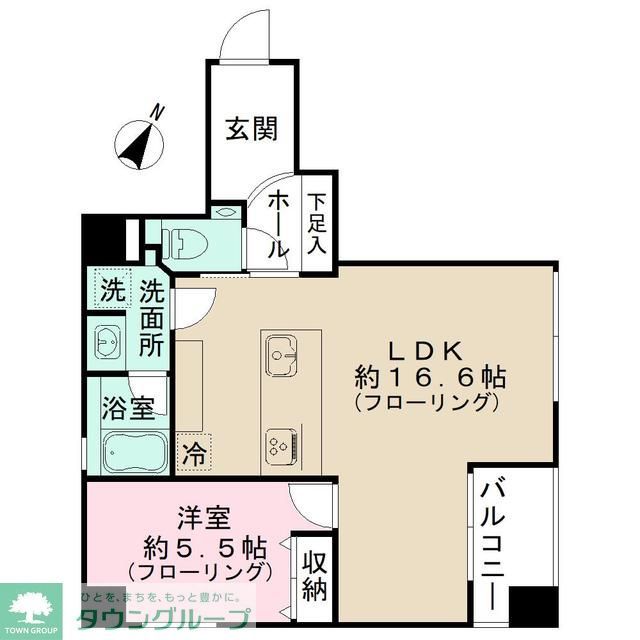 中央区日本橋蛎殻町のマンションの間取り