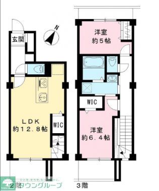 市川市東菅野のマンションの間取り