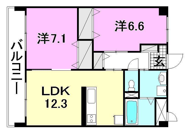 ヒルズ畑寺の間取り