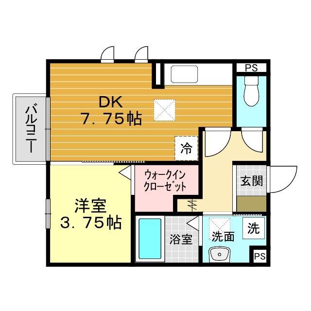 下関市秋根本町のアパートの間取り