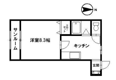 フラットあけぼのの間取り