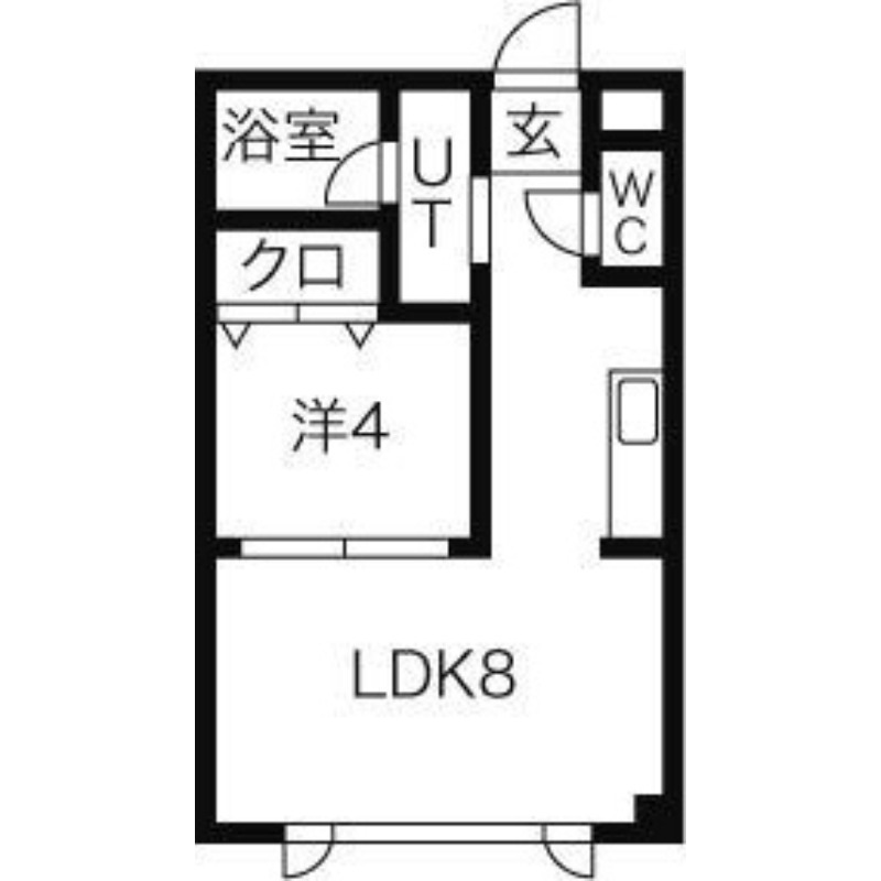 札幌市東区北十二条東のマンションの間取り