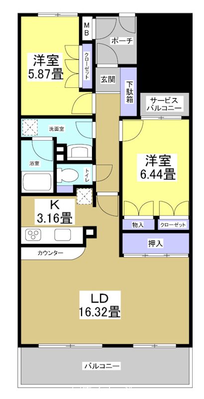 ブライティ広沢の間取り