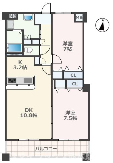 ホワイトステージ上熊本の間取り