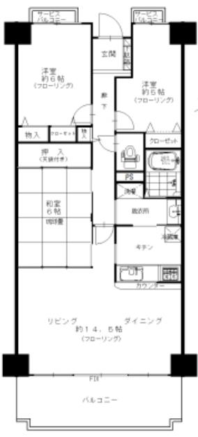 東灘コーストアベニュー参番館の間取り写真