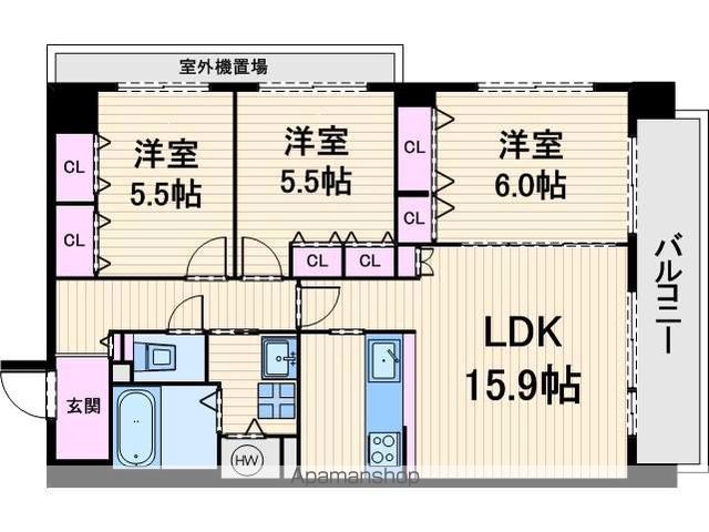 フォレステージュ谷町の間取り写真