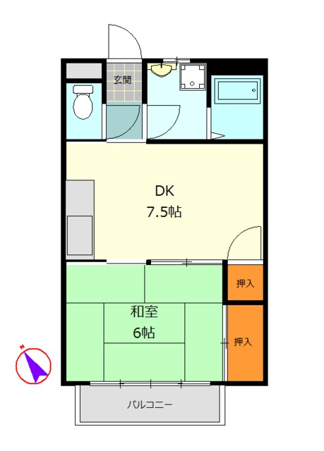 第二堂丸ハイツの間取り