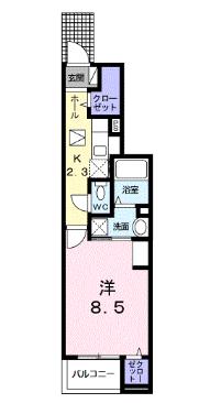 安城市大山町のアパートの間取り