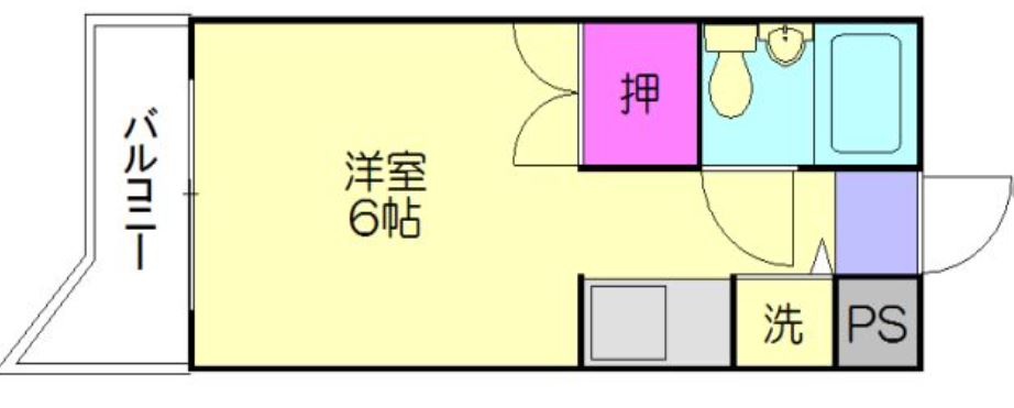 福岡市城南区七隈のマンションの間取り