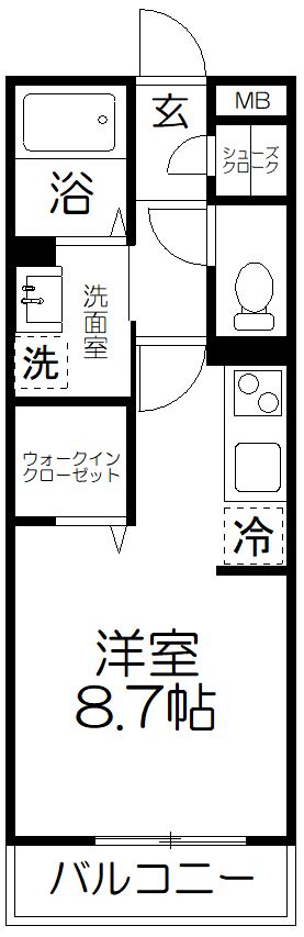 【さいたま市北区東大成町のマンションの間取り】