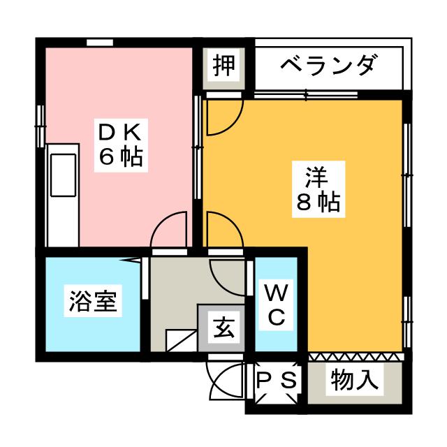 サンハイツ鶴羽の間取り