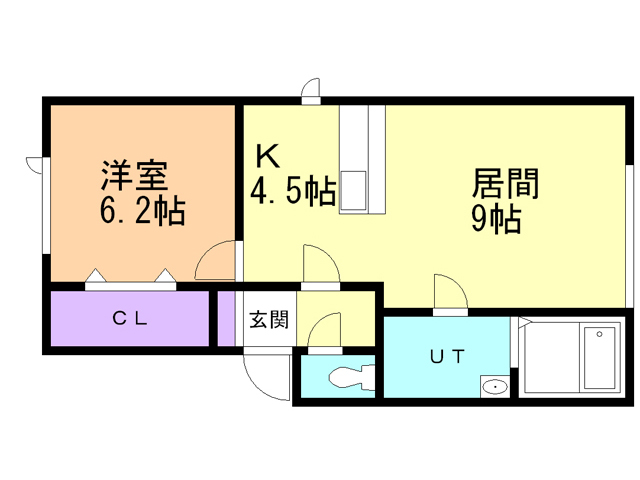 レーベン中道の間取り