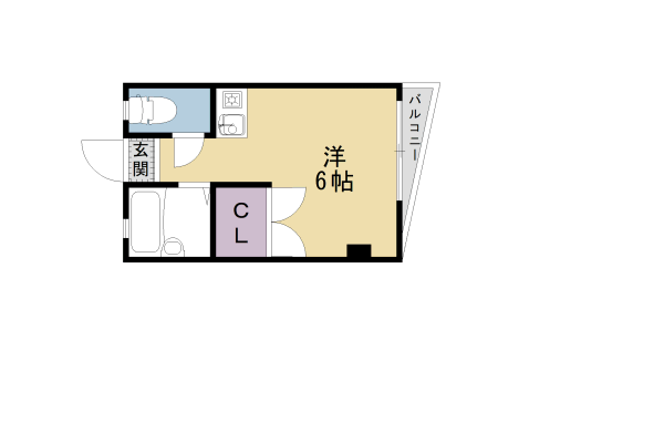 京都市南区吉祥院三ノ宮西町のマンションの間取り