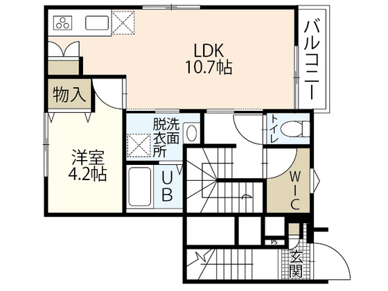 【東広島市西条町寺家のアパートの間取り】