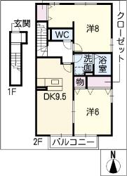 【リアン　Tの間取り】