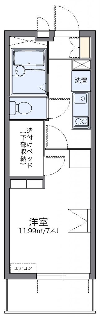 レオパレスＫウッズIIの間取り