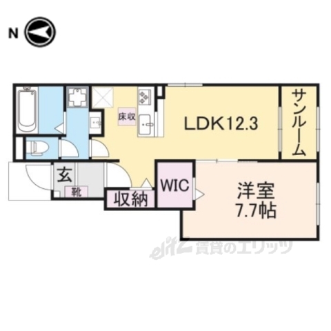 東近江市御園町のアパートの間取り