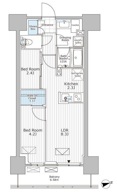 パークアクシス市川の間取り