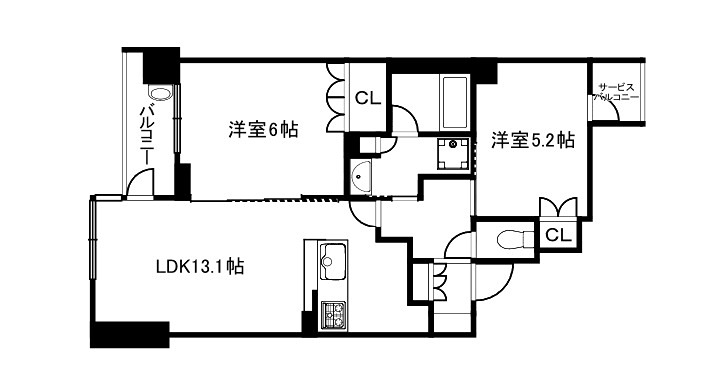 ライオンズ御所南ロイヤルグレイドの間取り