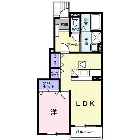 府中市中須町のアパートの間取り