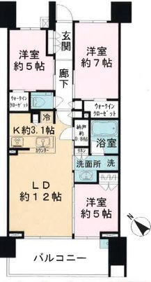 シティハウス西新ステーションコートの間取り