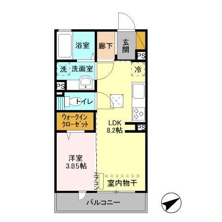 千葉市花見川区武石町のアパートの間取り