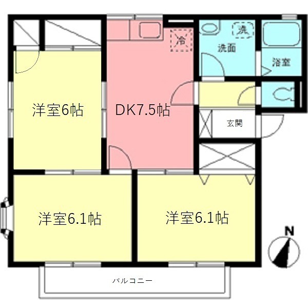 クローバーハイツＣの間取り