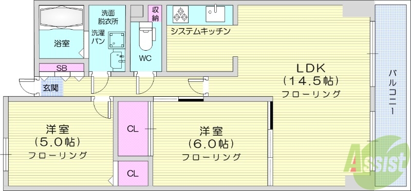 ガーデンプラザ泉中央の間取り