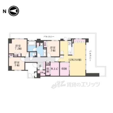 【プライマリーコート伏見桃山の間取り】