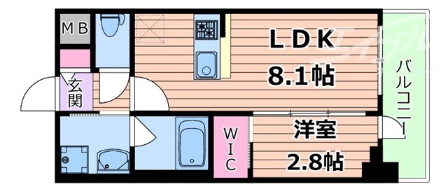 吹田市江坂町のマンションの間取り