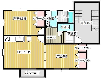 パセオプラシード伝上山ヒルズの間取り