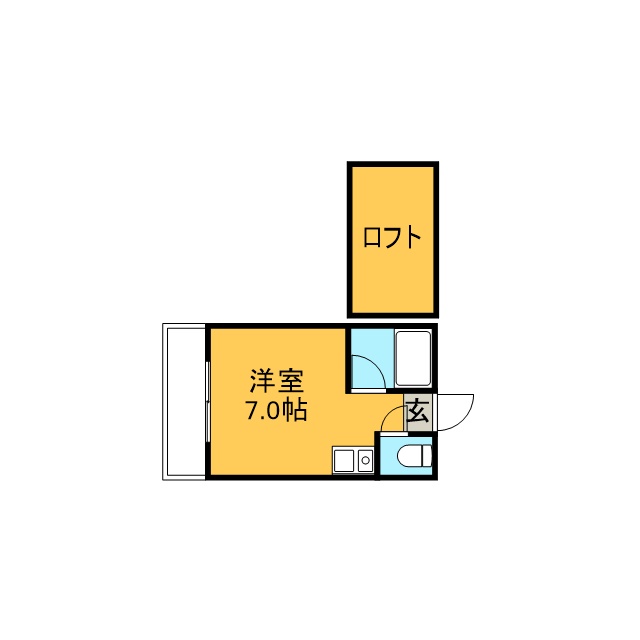 福岡市東区和白東のアパートの間取り