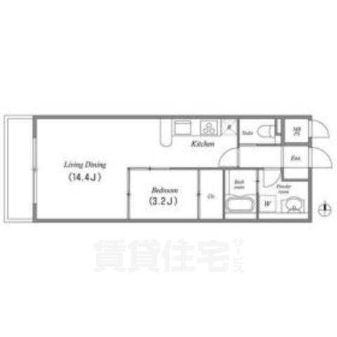 【名古屋市中区栄のマンションの間取り】