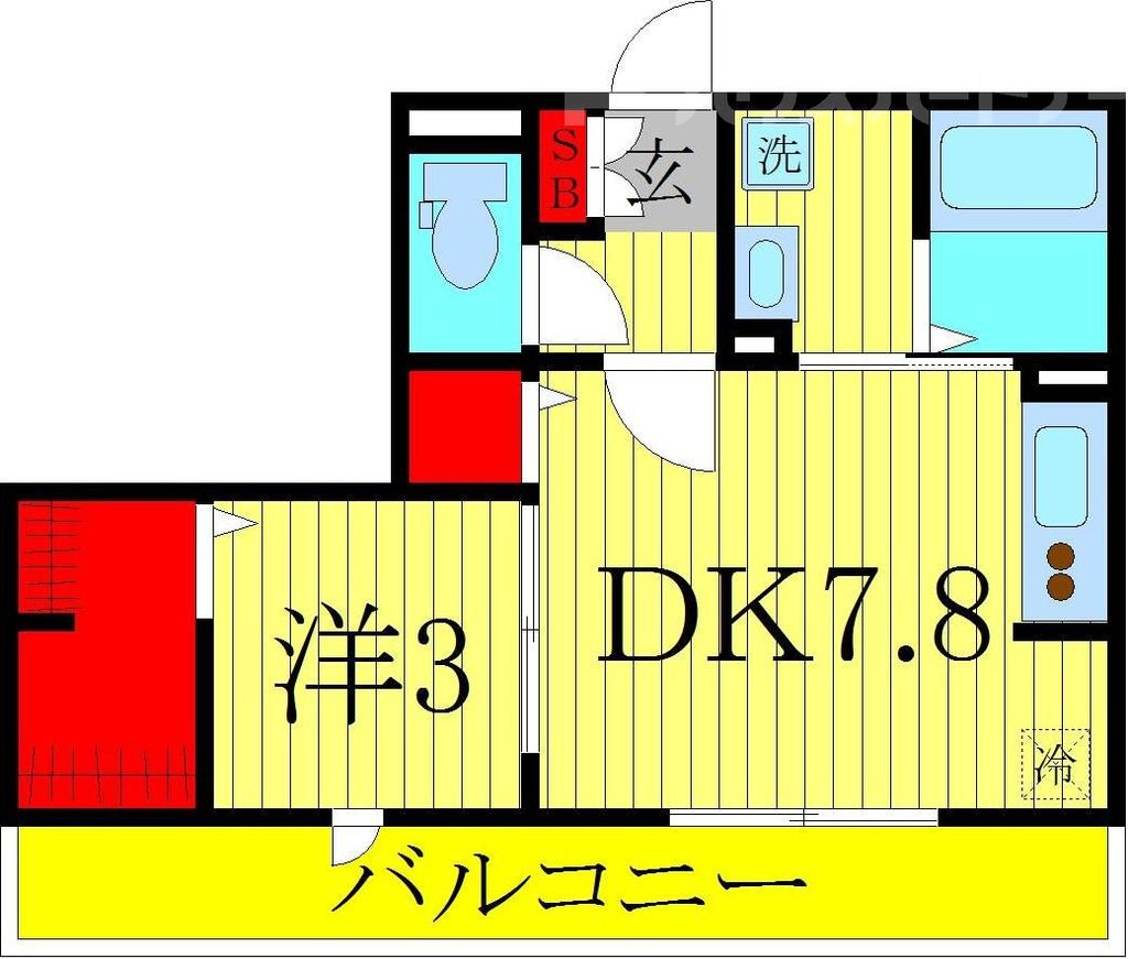 【柏市若葉町のマンションの間取り】